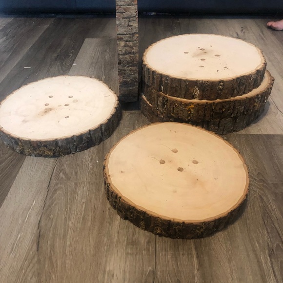 Round basswood slabs qty 6 - Picture 1 of 4